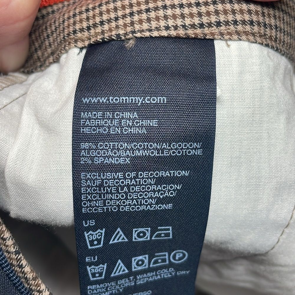 NWTโ Y2K Tommy Hilfiger Flare Striped Trousers Pants, Low-rise, necktie belt, 2 - Picture 10 of 11